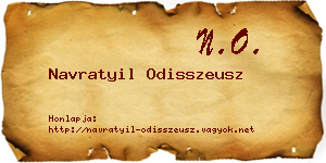 Navratyil Odisszeusz névjegykártya
